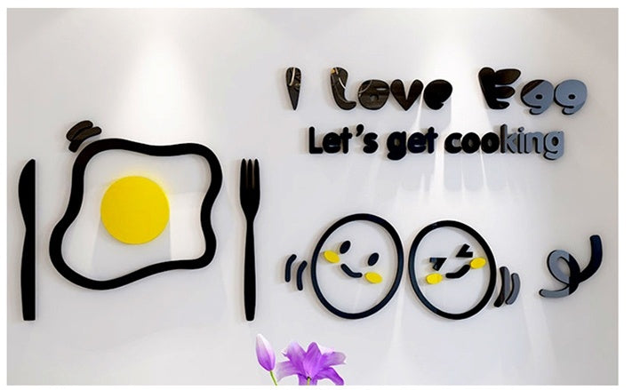 Cute minimalist kitchen decoration wall sticker