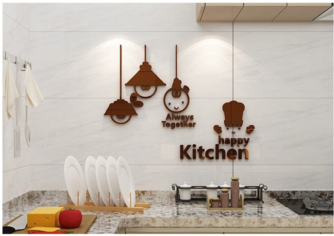 Cute minimalist kitchen decoration wall sticker