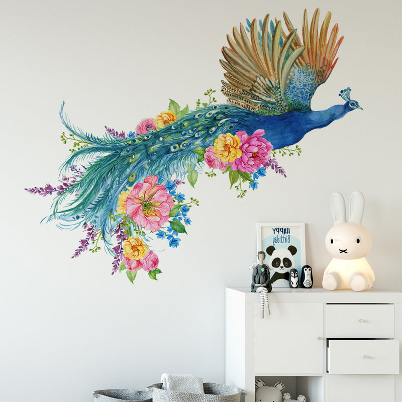 PVC Peacock Southeast Wind Sticker Wall
