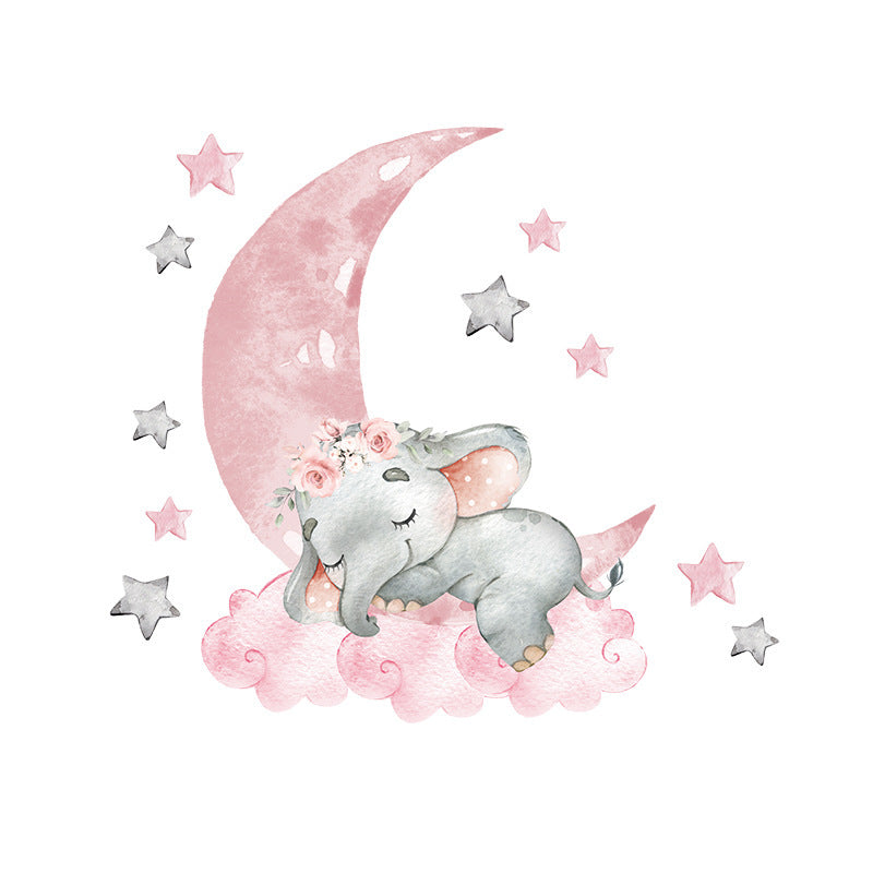 Moon XINGX Sleeping Elephant Wall Sticker