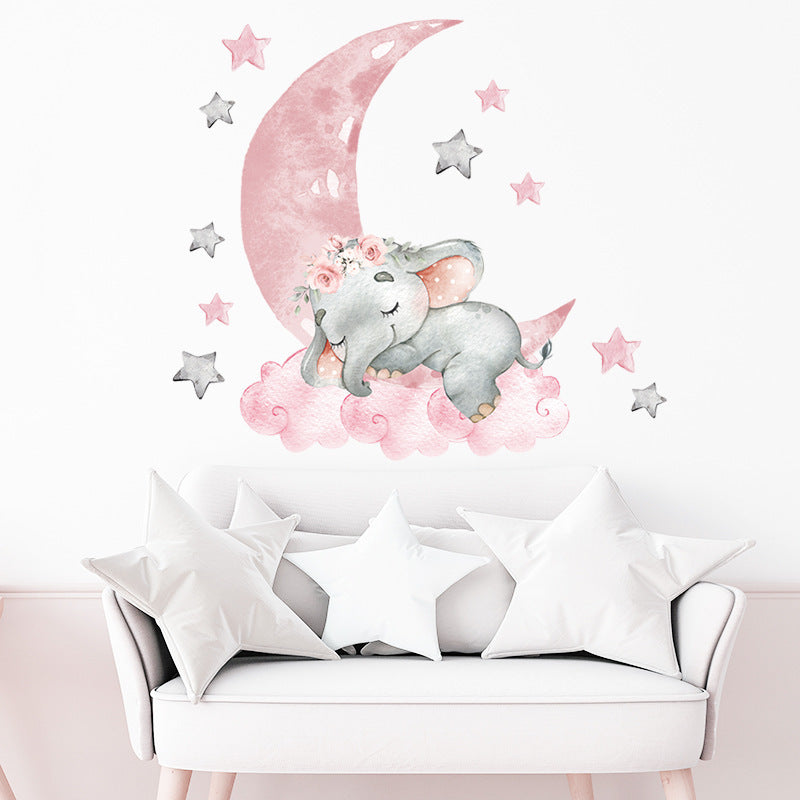 Moon XINGX Sleeping Elephant Wall Sticker