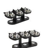 Vertical Pet Feeder Adjustable Wooden Dining Table