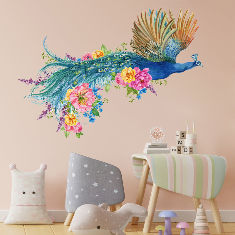 PVC Peacock Southeast Wind Sticker Wall
