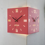Double-sided Bedroom Background Wall Sticker Decorative Corner Wall Clock